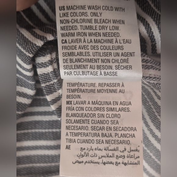 And Now This Men's Striped Oxford Dress Shirt Grey White Size -XL NWT Fast Ship - Picture 11 of 16